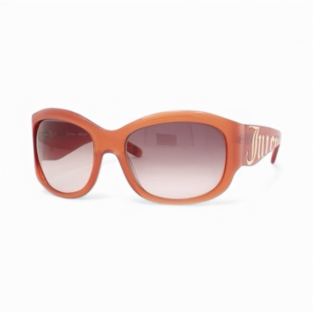 JUICY COUTURE 2000s Y2K Choose Juicy Pink Gold Gossip Sunglasses - Picture 3 of 8